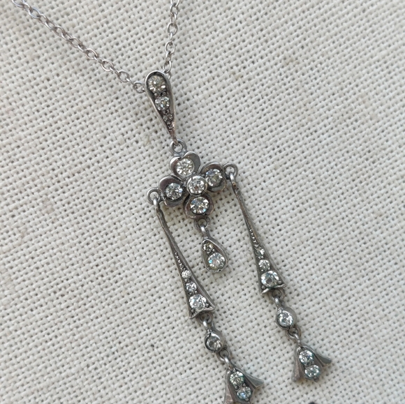 Vintage Art Deco Sterling Negligee Necklace - Picture 10 of 10